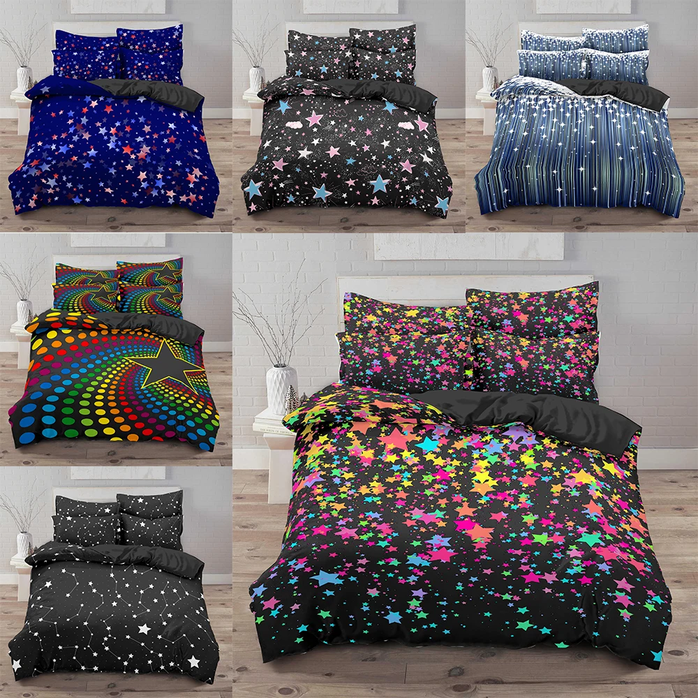 Set Biancheria Da Letto Zeimon Star Stampato 3d Universo Stellato Galaxy Copripiumino Morbido Federa Copripiumino Biancheria Da Letto Per Bambini Adulti Completi Letto Aliexpress