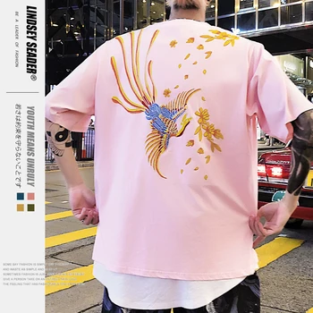 

Lindsey Seader Phoenix Print 2020 Short Sleeve Tshirts Streetwear Men Hip Hop Harajuku Casual Fashion T Shirts Male Tops Tees