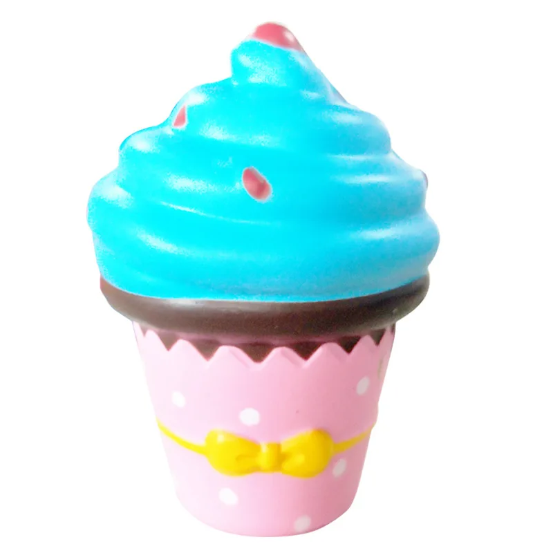 

New Style Currently Available Squishy Color Butterfly Festival Ice Cream Pu Memory Foam Relaxation Model Food Pink And Blue