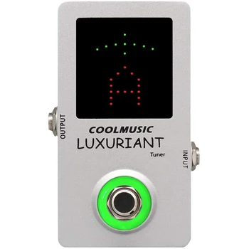 

COOLMUSIC Digital Delay Distortion Effect Pedal Mini Tuner Pedal for Guitar and Bass True Bypass LED Display