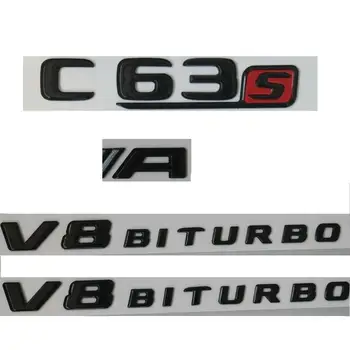 

Gloss Black Letters for C63s FOR AMG V8 BITURBO Emblems Badges for Mercedes Benz W205