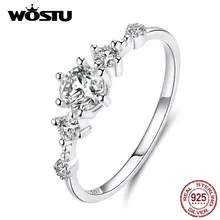 WOSTU,, настоящее 925 пробы, серебро, Яркий Циркон, обручальное кольцо для женщин, изысканное обручальное кольцо для влюбленных, хорошее ювелирное изделие DXR568