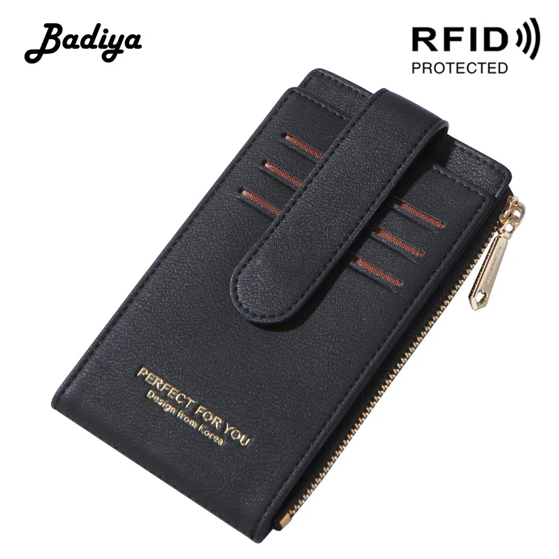

Brief Women Wallets Soild Color Large Capacity Phone Bag Anti-theft RFID Multi-card Position Card Holder Long Zipper Coin Purse