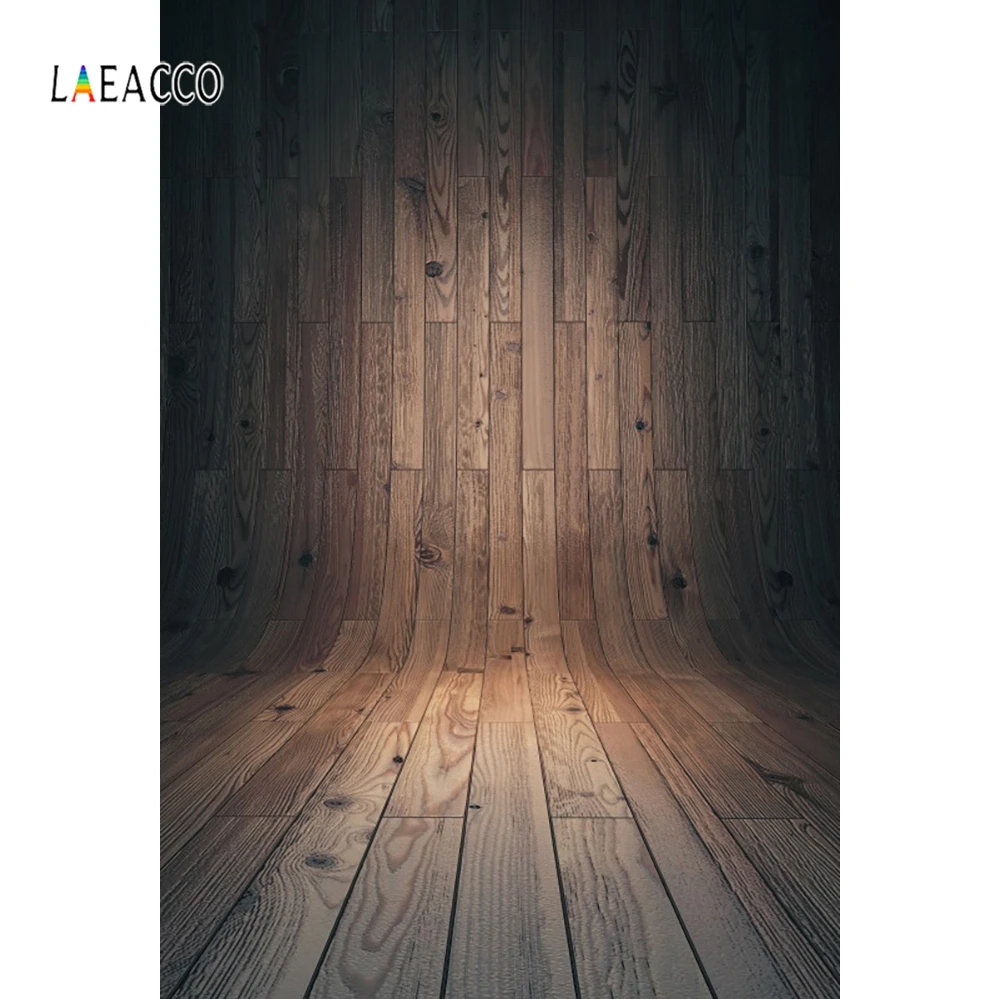 Фон для портретной фотосъемки Laeacco с изображением старых деревянных досок |