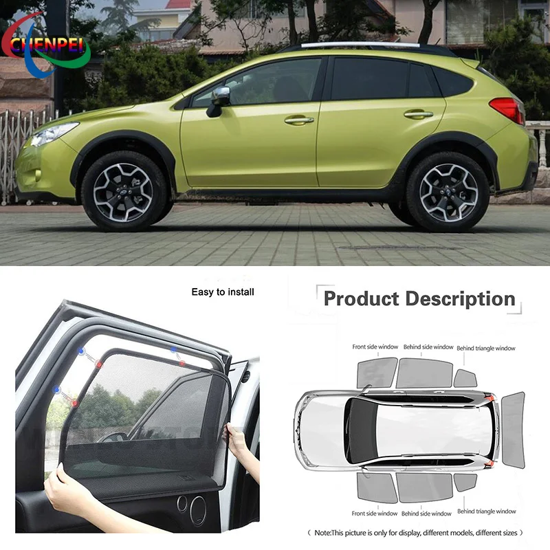 

For Subaru XV Car Full Side Windows Magnetic Sun Shade UV Protection Ray Blocking Mesh Visor Car Decoration Accessories