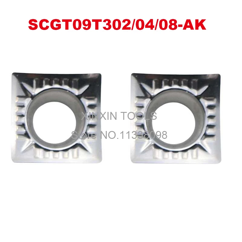 

Токарные пластины для алюминия SCGT09T308 SCGT09T304 AK H01, твердосплавные Круглые лезвия SCGT 09T302, резак для токарного станка с ЧПУ, алюминиевый медный инструмент, 10 шт.