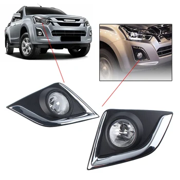 

2Pcs Auto Car Front Fog Lamp Lights For 2016 2017 Isuzu D Max Hi-lander V Cross Ute 4WD w/ Wire Switch set