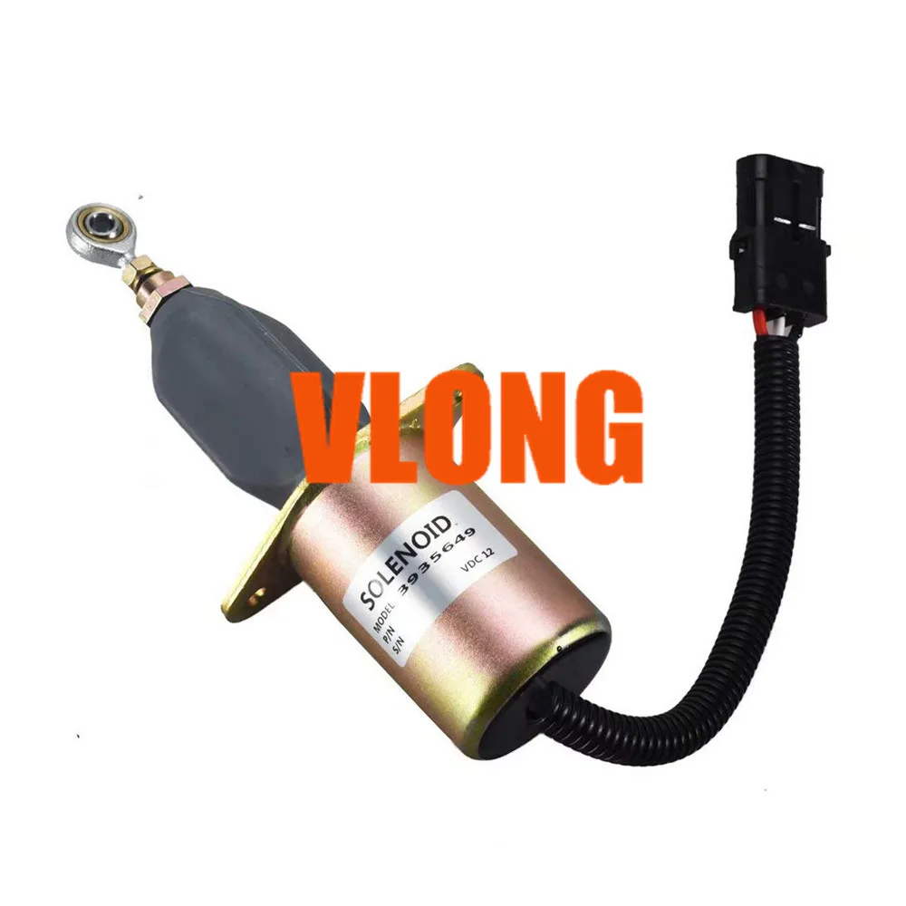 Shutoff Solenoid Valve Switch 3935649 Engine Solenoid Coil 3935649 SA-4764-12 For Cummins 6CT
