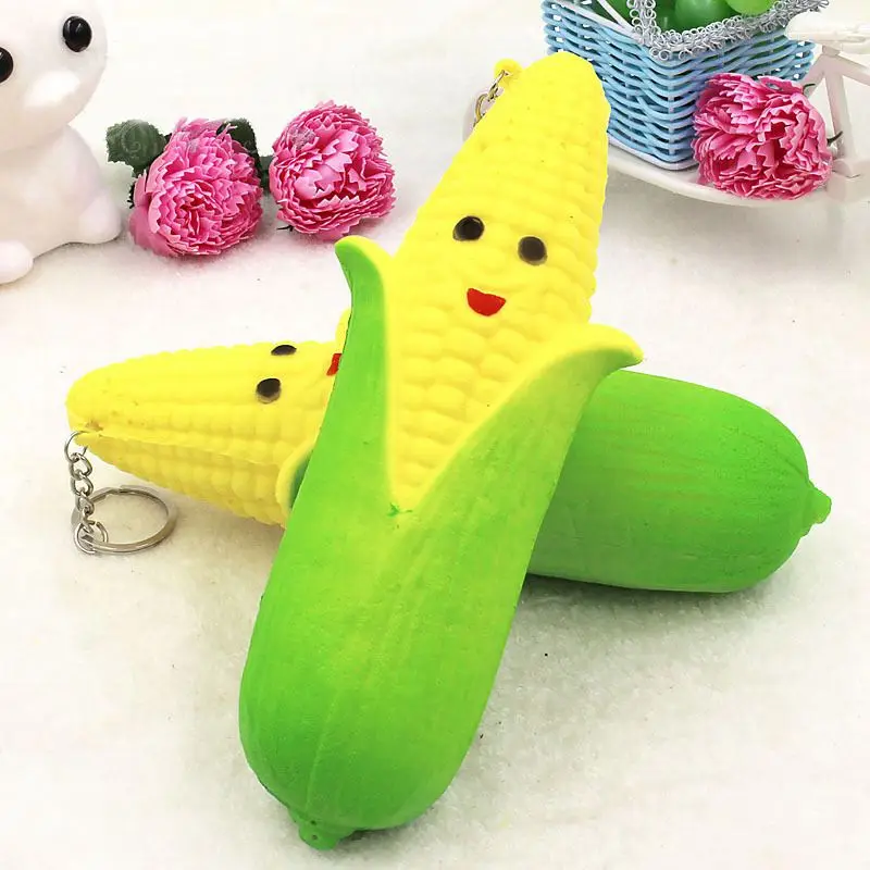 

1PC PU Squeeze Slow Corn key ring Rising Simulation StrESS Stretch Kids Toys