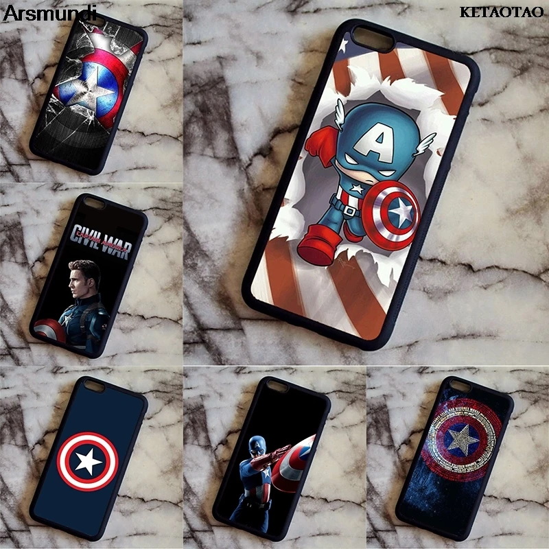 KETAOTAO Marvel Comics Captain America Phone Cases for iPhone 4S 5C 5S 6S 7 8 SE 5Plus X XR XS Max Case Soft TPU Rubber Silicone |
