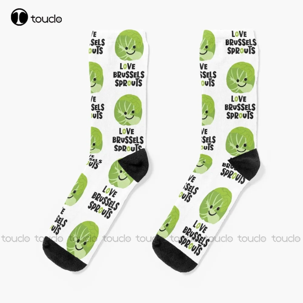 

Love The Brussels Sprouts Socks Funny Socks For Men Personalized Custom Unisex Adult Teen Youth Socks 360° Digital Print Gift
