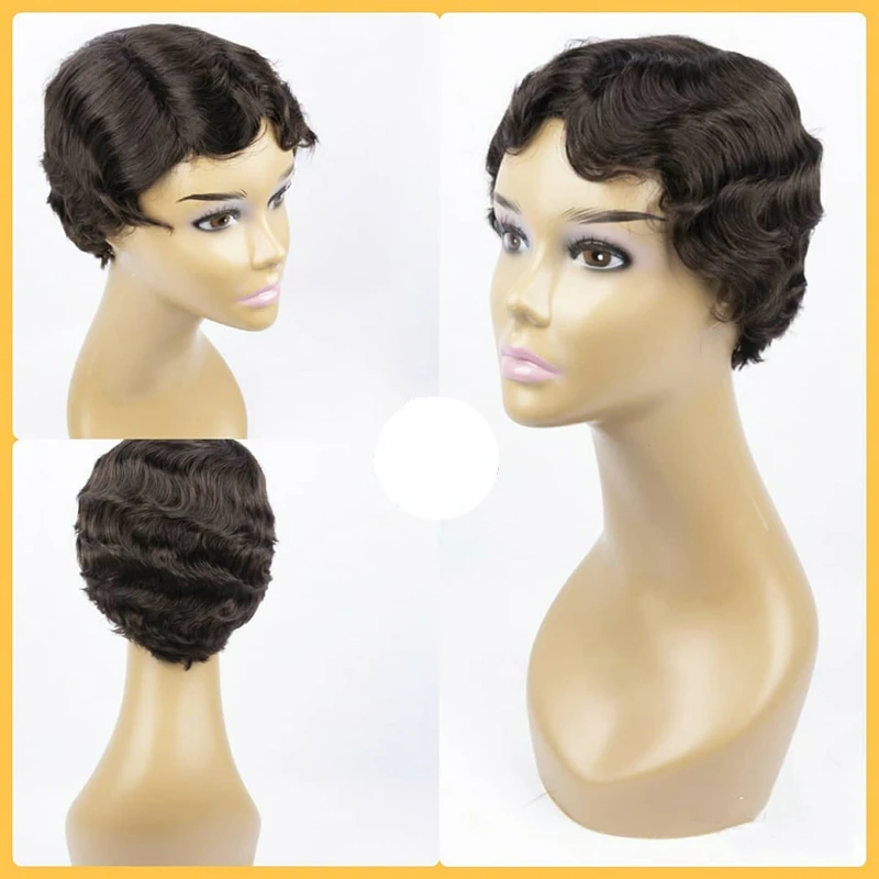 short human hair wig for black women 5