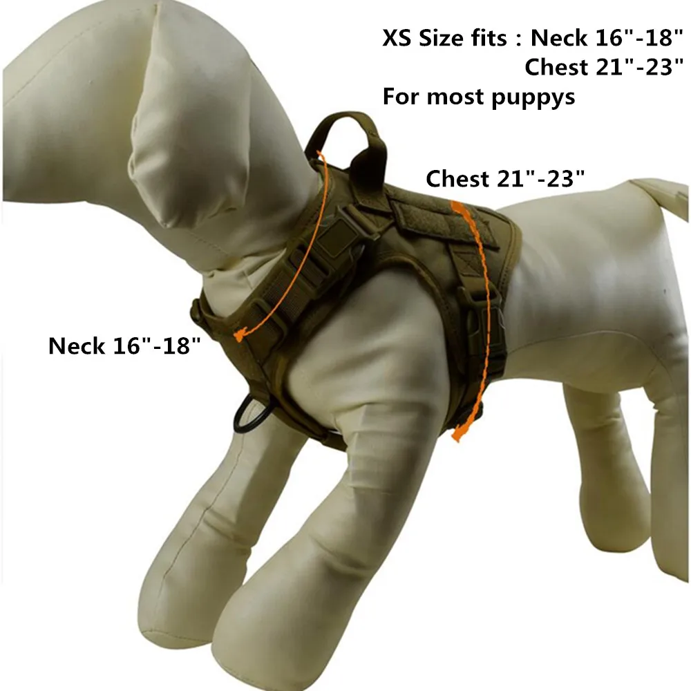 tactical dog vest Size