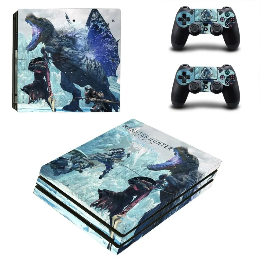 Monster Hunter World Iceborne PS4 Pro наклейка на кожу для консоли playstation 4 и 2 контроллера PS4 Pro наклейка на кожу винил