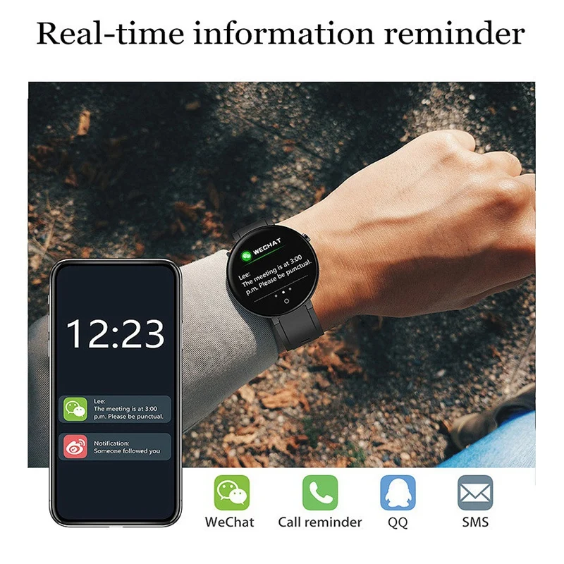 DT18 Смарт часы Круглый Пресс экран Smartwatch сердечного ритма умный фитнес трекер IP67 спортивные