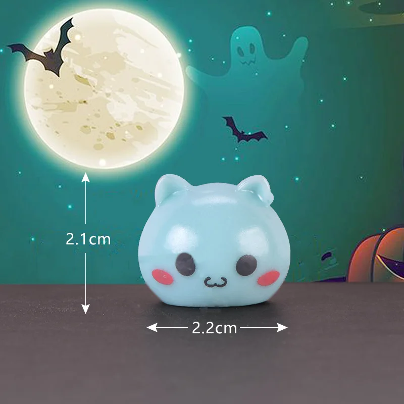 Blue Bat Черный Хэллоуин вампир Тыква модель мультфильм фигурка кукольный домик торт домашний декор миниатюрное украшение для сада в виде Феи аксессуары - Цвет: Blue Bat
