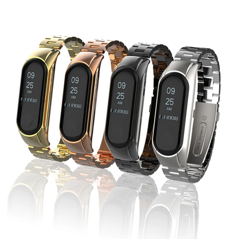 Ремешок MI Band 4/3 с металлической пряжкой магнит натуральная кожа цветной экран 6