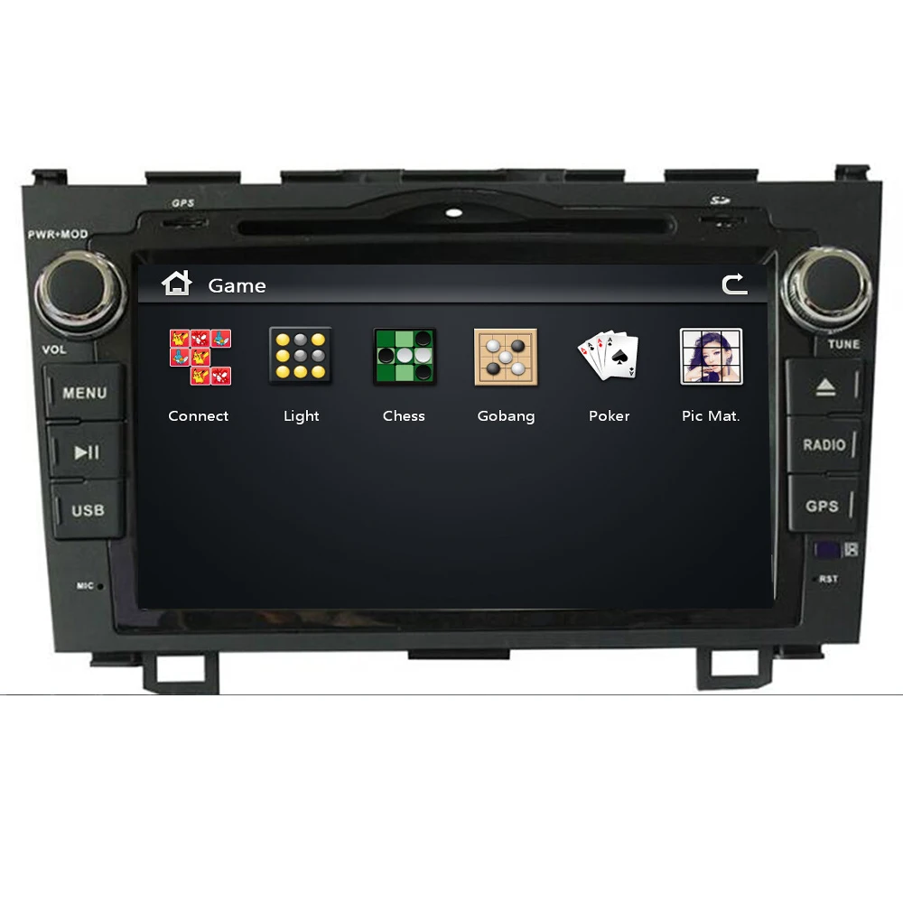 Для HONDA CRV 2007-2011 gps навигация " 2 din автомобильный монитор данные беспроводного обмена радио рулевое колесо управление USB Сабвуфер AUX CAM-IN