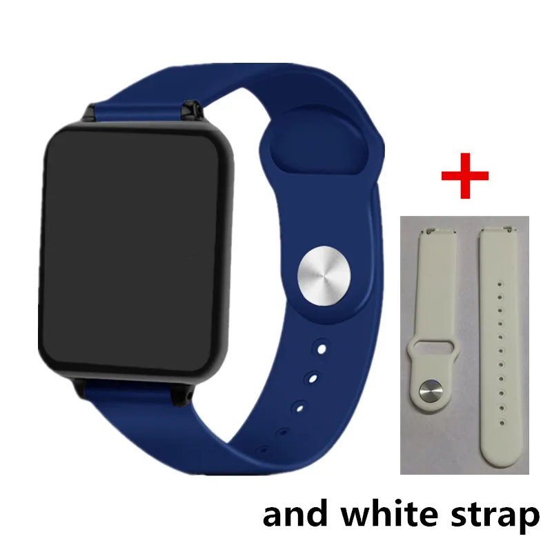 blue and whitestrap AMYNIKEER B57 Смарт-часы IP67 водонепроницаемые Смарт-часы монитор сердечного ритма несколько спортивных моделей фитнес-трекер для женщин - Цвет: blue and whitestrap