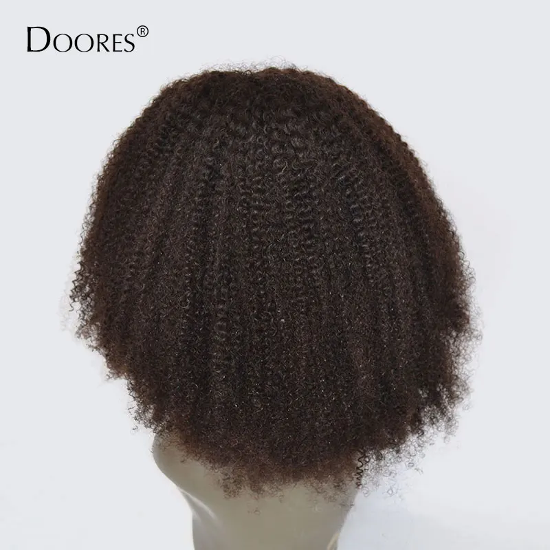 Афро кудрявый парик 13x6 поддельные головы парик короткие парики из человеческих волос для чернокожих Для женщин 150% плотность кружева передние парики из натуральных волос с Африканской структурой, Doores