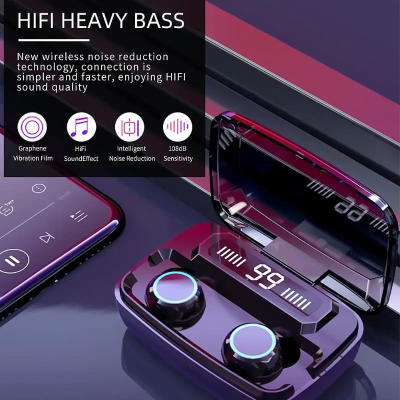 Горячая Распродажа, многофункциональные наушники M11 мини-наушник bluetooth TWS, стерео наушники с шумоподавлением, наушники, гарнитура