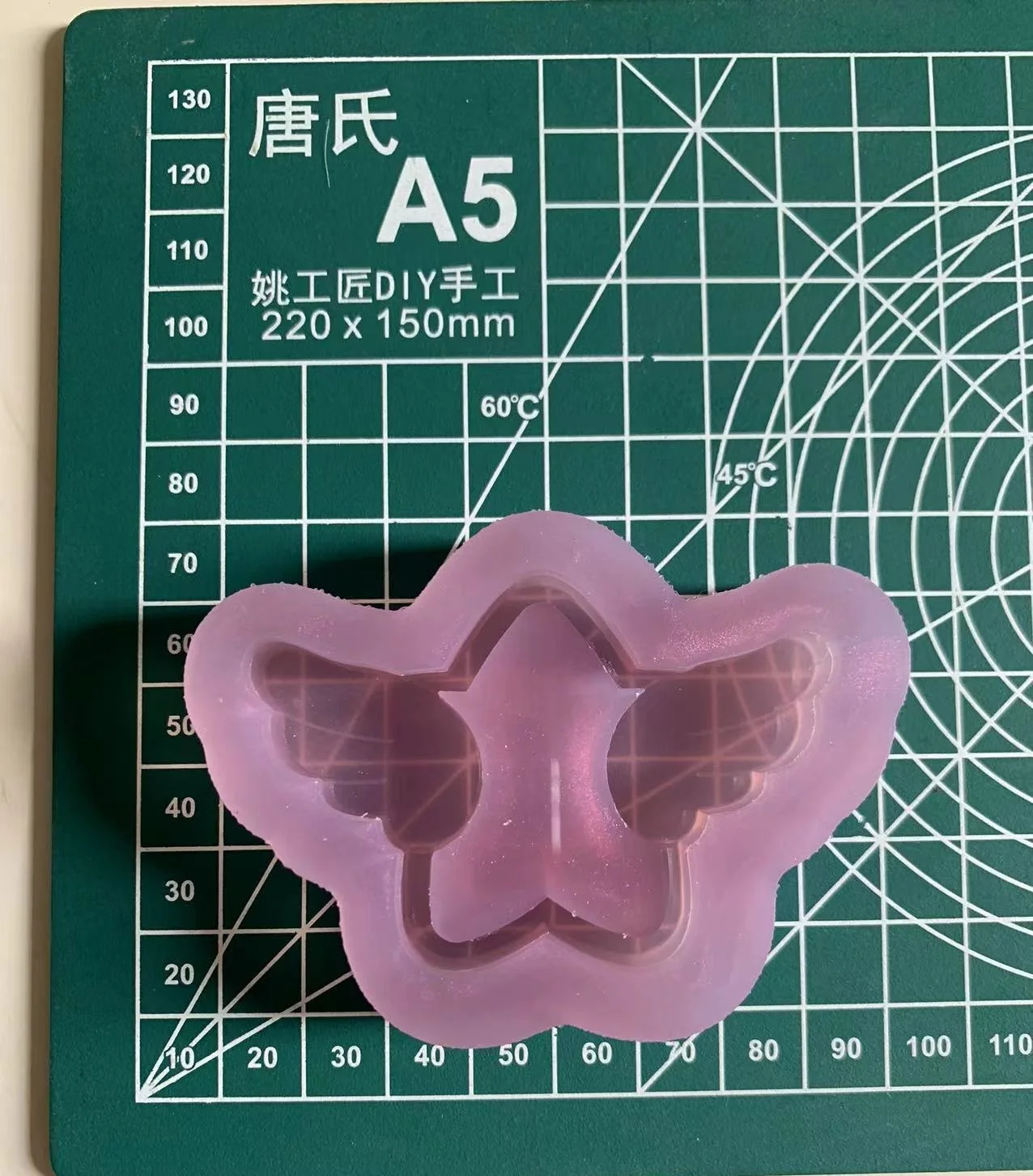 Wsy-189 Angel Star Shaker Mold Wing Heart Quicksand Stampo In Silicone Stampo Fatto A Mano