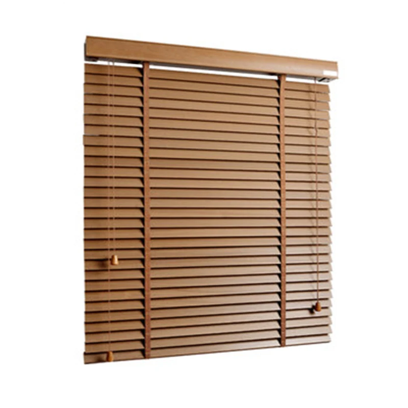 

Wooden Venetian Blinds 35 mm Slat Customized Size Block the Light Real Basswood Window Shutter For Home Decoration