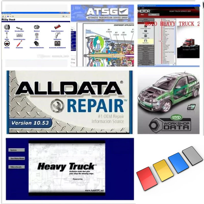 

2019 Hot Alldata auto Repair Software all data v10.53 Mitchell on demand moto heavy truck atsg 46 in1 1TB HDD for cars & trucks