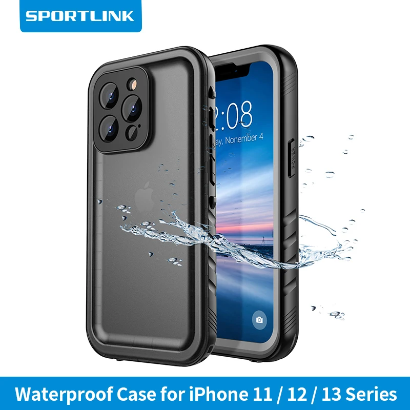 mode vallei Berouw Sportlink Waterdichte Case Voor Iphone 14 11 12 13 Mini Pro Max Zwemmen  Duiken Case Met Riem Full Body screen Camera Protector|Telefoonbumper| -  AliExpress