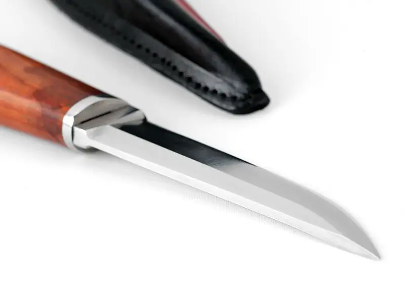 KKWOLF североамериканский охотничий нож с деревянной ручкой и фиксированным