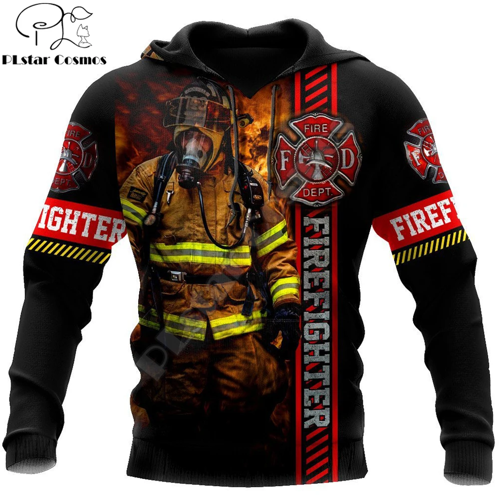 Brave Firefighter-Sudadera con capucha 3D para hombre, completamente estampado, jersey con cremallera, chaqueta informal, chándales DW0300, envío directo