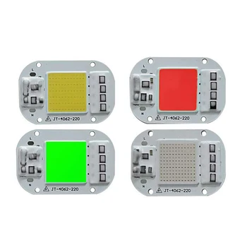 

LED COB Chip Colorful 50W 30W 20W 110V 220V Smart IC Chip For DIY Spotlight Light Bead Red Bulb Green Yellow Warm and cold White