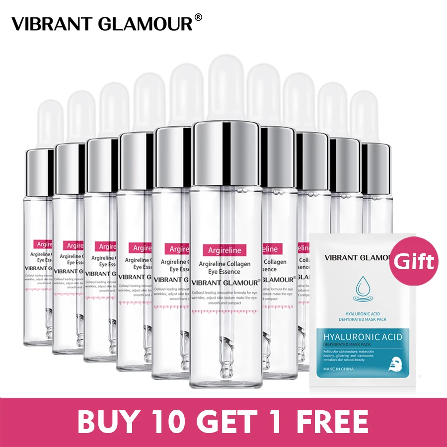 

VIBRANT GLAMOUR Argireline Collagen Face Serum Set Peptides Essence Anti-Wrinkle Whitening Moisturizing Lifting Skin Care 10PCS