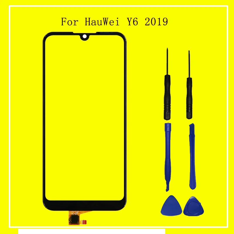 Для huawei Y6 2019 сенсорный экран Prime Сенсорная панель дигитайзер передняя внешняя ЖК