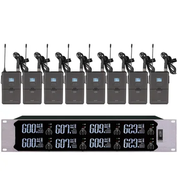 

Professional wireless UHF microphone eight-channel lavalier condenser microphone for school lecture stage microphone