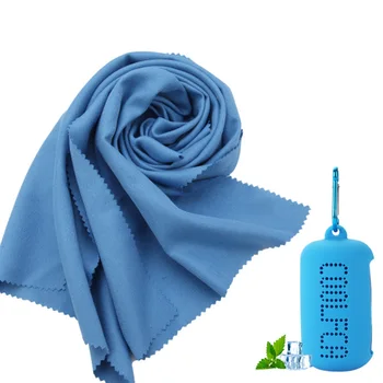 

Gym Cold Sensation Fitness Climbing Outdoor Ice Pack Quick Drying Microfiber Traveling Running Silicone Sports Towels Portable