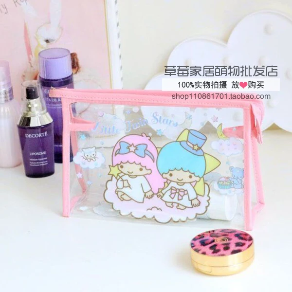 Мультфильм Хелло Китти моя мелодия Cinnamoroll маленькие Две звезды косметички из ПВХ хранение туалетных принадлежностей сумка для девочек макияж сумки мыть сумки