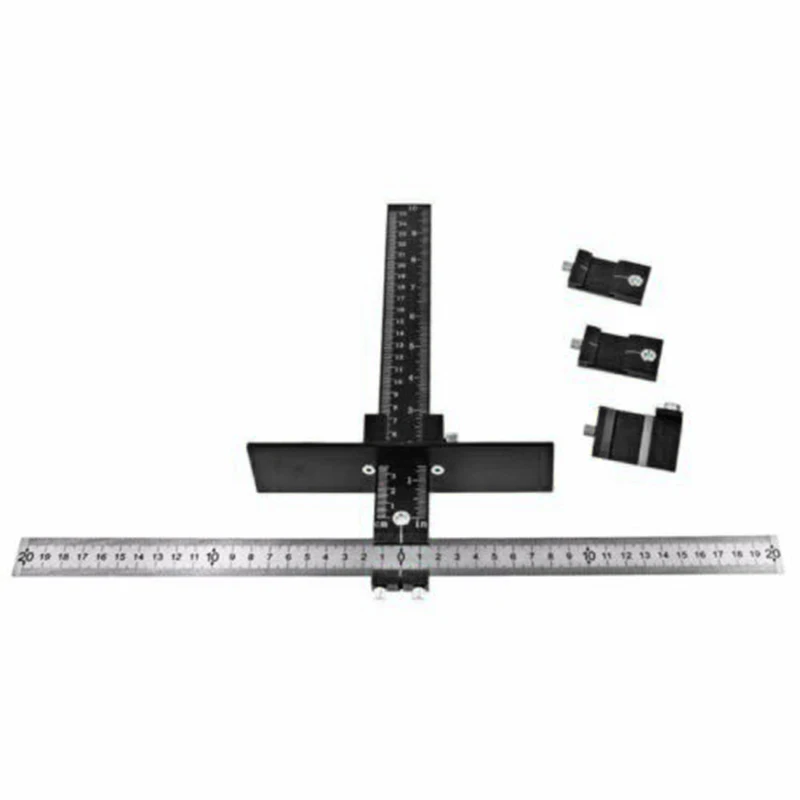 

Drill Guide Drilling Locator Ruler Woodwork Punch Locator Hole Tools Adjustable