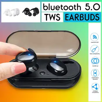 

Wireless Bluetooth 5.0 Earphone Mini Noise Reduction TWS Headphone Waterproof Earbuds Sport Earphones With Charging Box