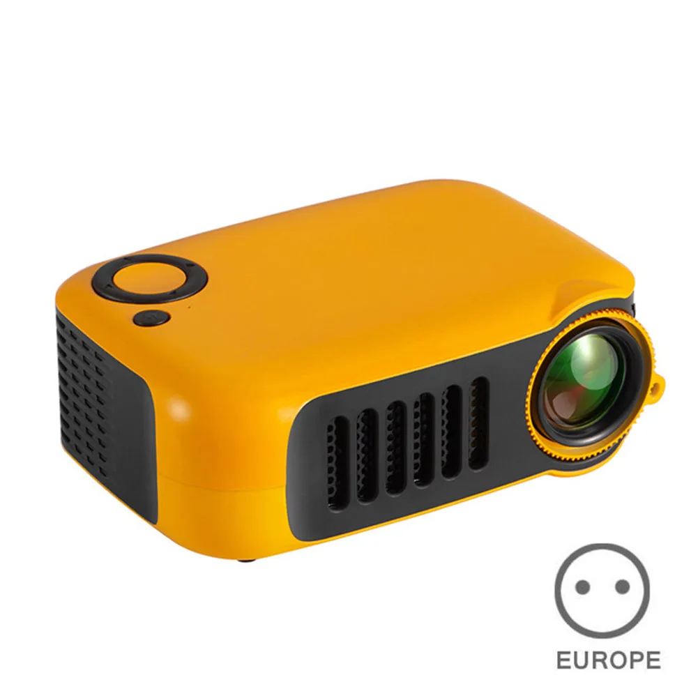 Yellow EU Мини портативный карманный проектор HD 1080P ЖК-видео для домашнего кинотеатра HDMI USB GDeals - Цвет: Yellow EU