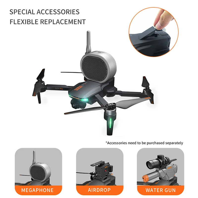 US $131.30 Profesional Quadrocopter 4k Gps Drone With Camera 2Axis AntiShake Servo Gimbal Auto Return Follow Me Dron Vs Fimi Zino