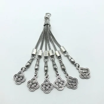 

2pcs penknife, Chinese knot, drop shaped rosary pendant For jewelry making pray Muslim Turkish DIY accessories materials