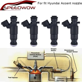 

SPEEDWOW 100% New For Hyundai Accent 1.5L 1.6L 2000 2001 2002 2003 2004 4pcs/Set Flow Matched Fuel Injector Nozzle Injection