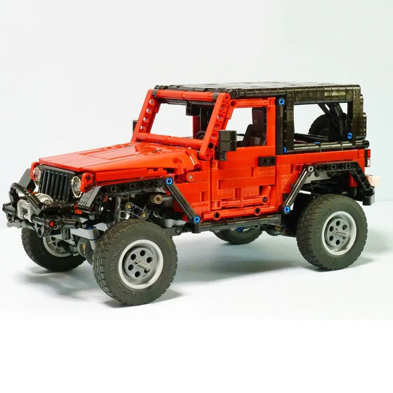 MOC Technic джип Вранглер авантюрист светодиодный RC двигатель мощность Функция подходит MOC-8863 строительный блок кирпичи автомобиль автомобили малыш игрушка Gft