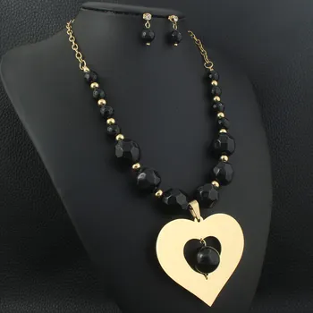 

Wholesale Stainless Steel Vintage Jewelry Gold Color Necklace Earrings Sets For Woman Gift SFGZBHCB