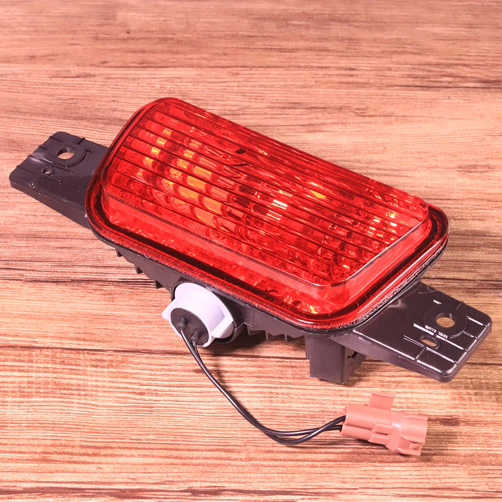 1Pc Red Rear Spare Tire Cover Tail Fog Lamp Light Fit for Mitsubishi Pajero Shogun v87 v93 v97 2007 2008 2009 2010 2011 2012  (3)
