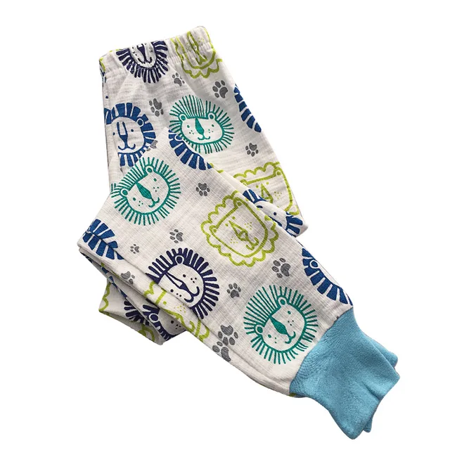 Summer Autumn Baby Kids Childrens Printing Striped Toddler Classic Leggings Boys Girls Pants 3-8Y Winter Underwear BaiDi-ShiZi