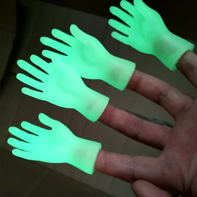 6 Type Adult Kid Novelty Toys Funny Finger Fidget Small Luminous Hand Palm Tease Cat Pet Gags Joke Party Halloween Cosplay Props 2