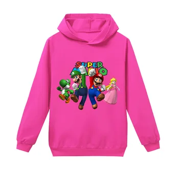 

New spring autumn children Fashion 3d Hoodies Cartoon Super Mario print Hooded Boys girls Sweatshirt Funny casual Pullovers