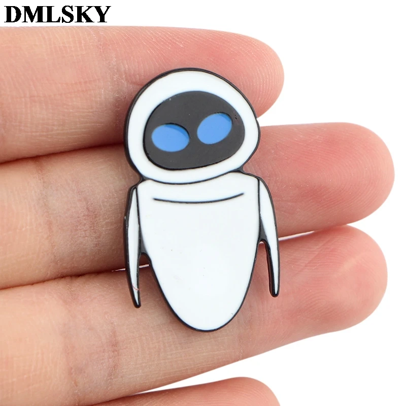 DMLSKY Wall-e Eva персональная брошка мультфильм Металлическая Булавка для женщин мужчин рюкзак булавка Одежда булавки значок шапка булавка Шарм ювелирные изделия M3987
